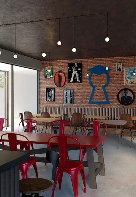 Cafetería en residencia universitaria en Getafe