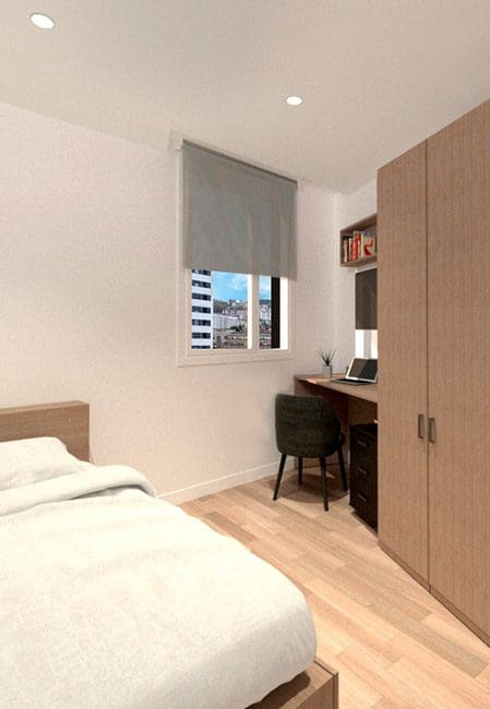 Habitación individual residencia en San Mamés