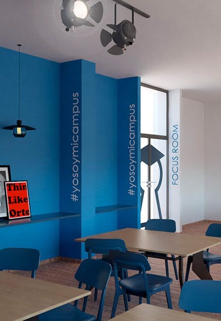 Focus room en residencia universitaria en Getafe