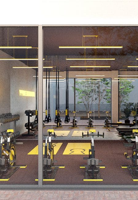 Gimnasio en residencia universitaria en Getafe
