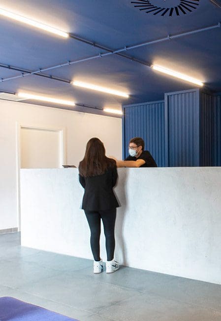 Lobby residencia universitaria en Cartagena