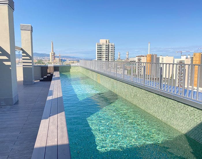 Visita las zonas comunes de residencia en Barcelona