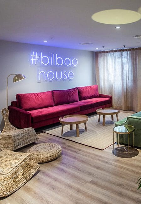 Sala de estar residencia Bilbao centro