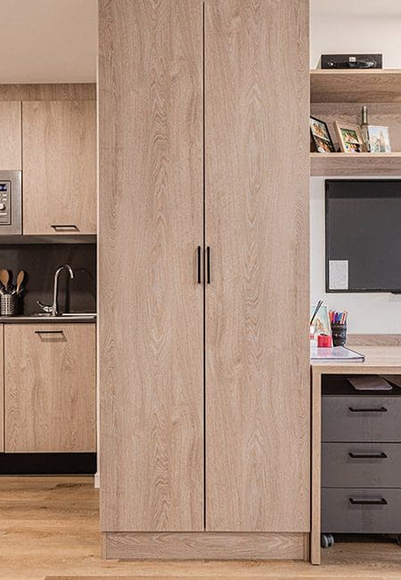 Habitación doble residencia universitaria en Santander