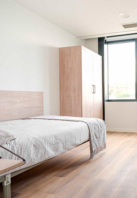 Habitación individual residencia universitaria Oviedo