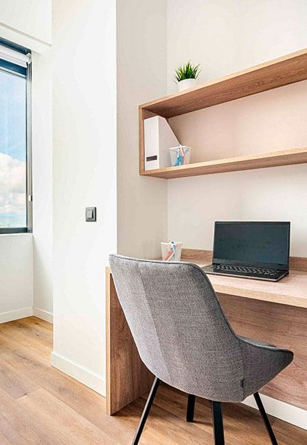 Habitación individual residencia universitaria Oviedo