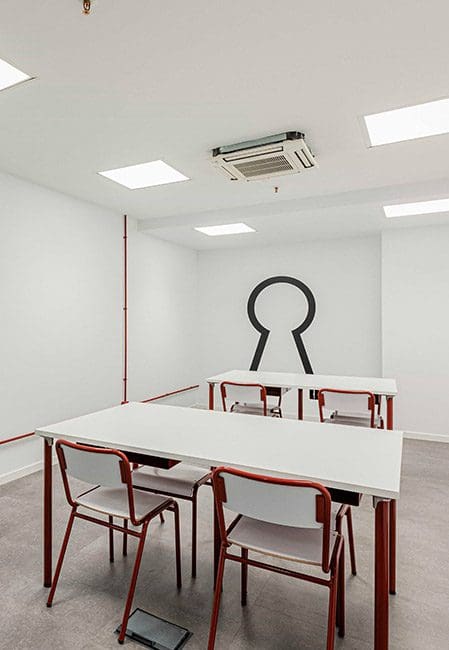 Sala de estudios residencia universitaria Santander