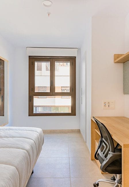 Habitación individual residencia universitaria en Avenida del Puerto, Valencia