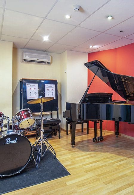 Sala de música residencia universitaria Galileo Galilei en Valencia