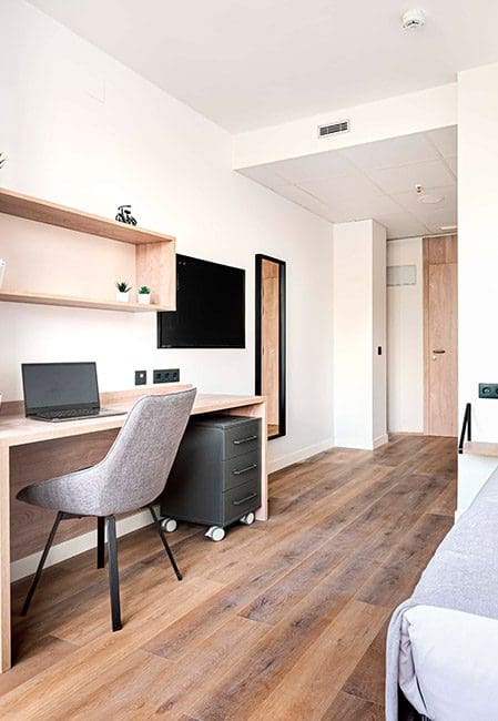 Habitación individual residencia universitaria Oviedo