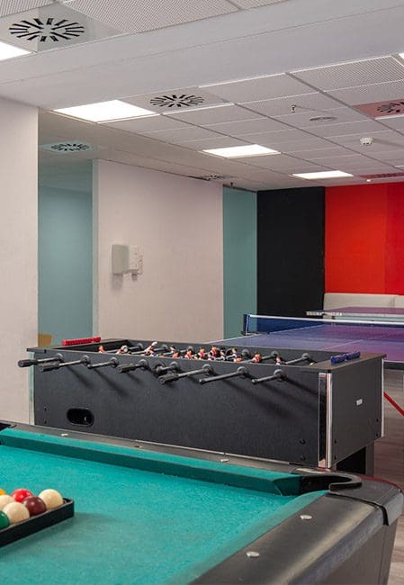 Zona juegos residencia universitaria Galileo Galilei en Valencia