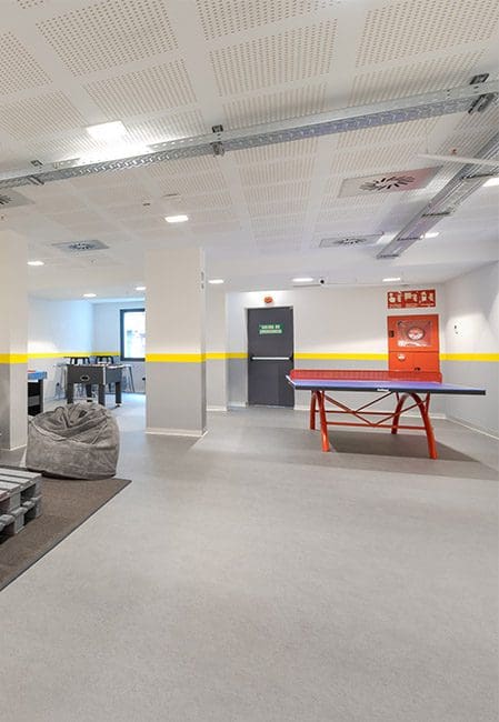 Zona de juegos residencia universitaria en Oviedo